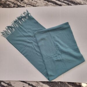 Köln Fashiuns 100% Cashmere Aqua Blue Pashmina Style Scarf Wrap Fringe Soft